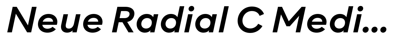 Neue Radial C Medium Italic